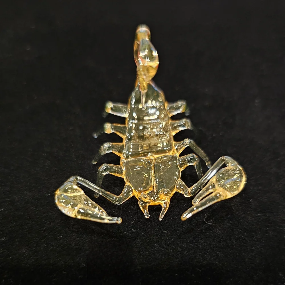 Glowing Green Scorpion Reptile Decor